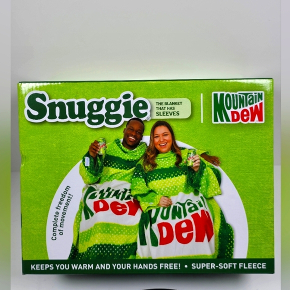 Mountain Dew Snuggie Blanket with Sleeves Nwt - Picture 1 of 4